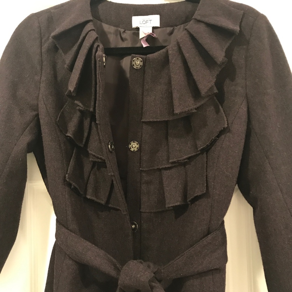Ruffle Front Blazer